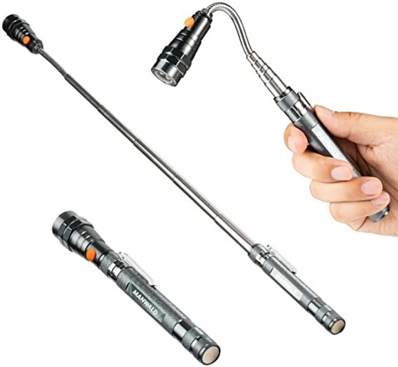 Telescoping Flexible Magnetic Pickup Tool W/ 3 Super Bright Led Lights $7