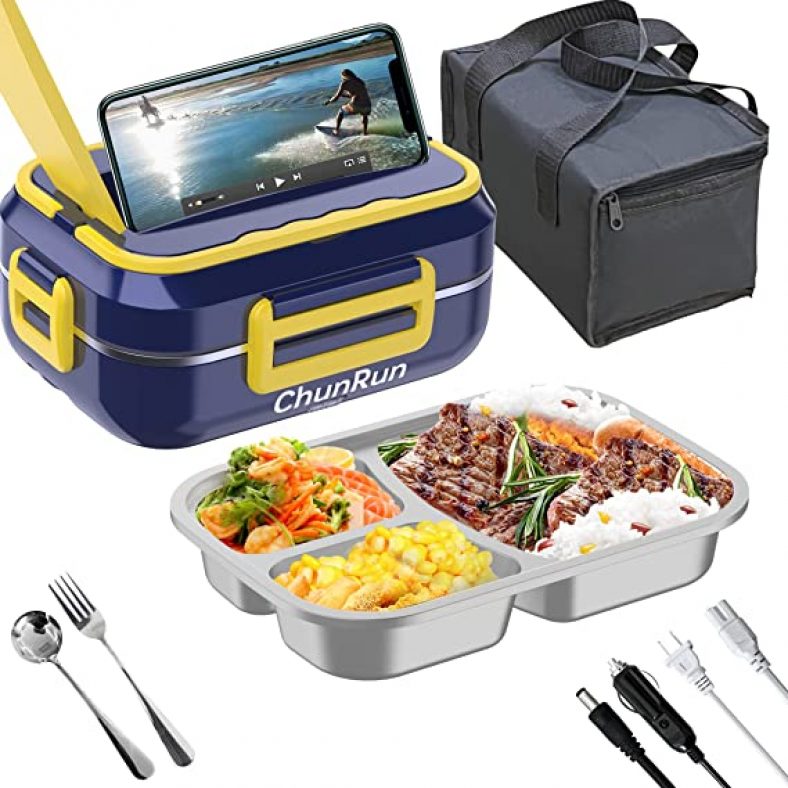 Electric Lunch Box Food Heater 3-in-1 for Car & Home for $24