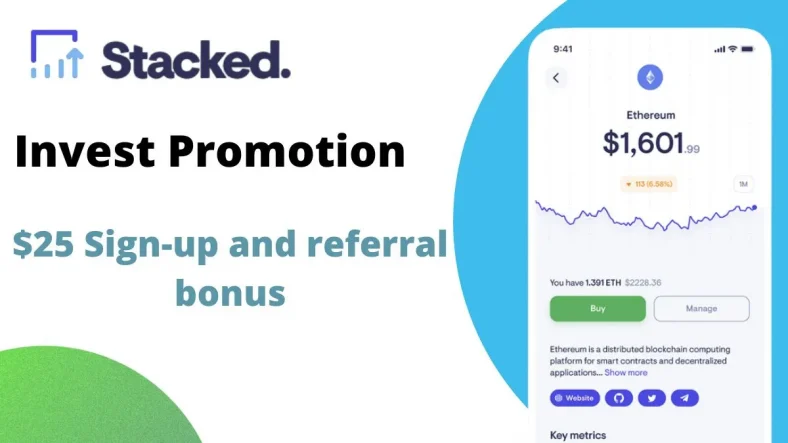 Stacked Invest Sign Up Bonus: Invest in Crypto & Get $25 Waitlist Offer