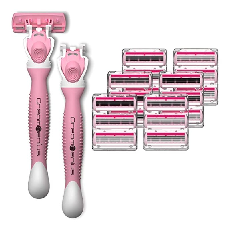 Women Shaving Razors 6-Blade Razors Includes 2 Handles & 19 Refills