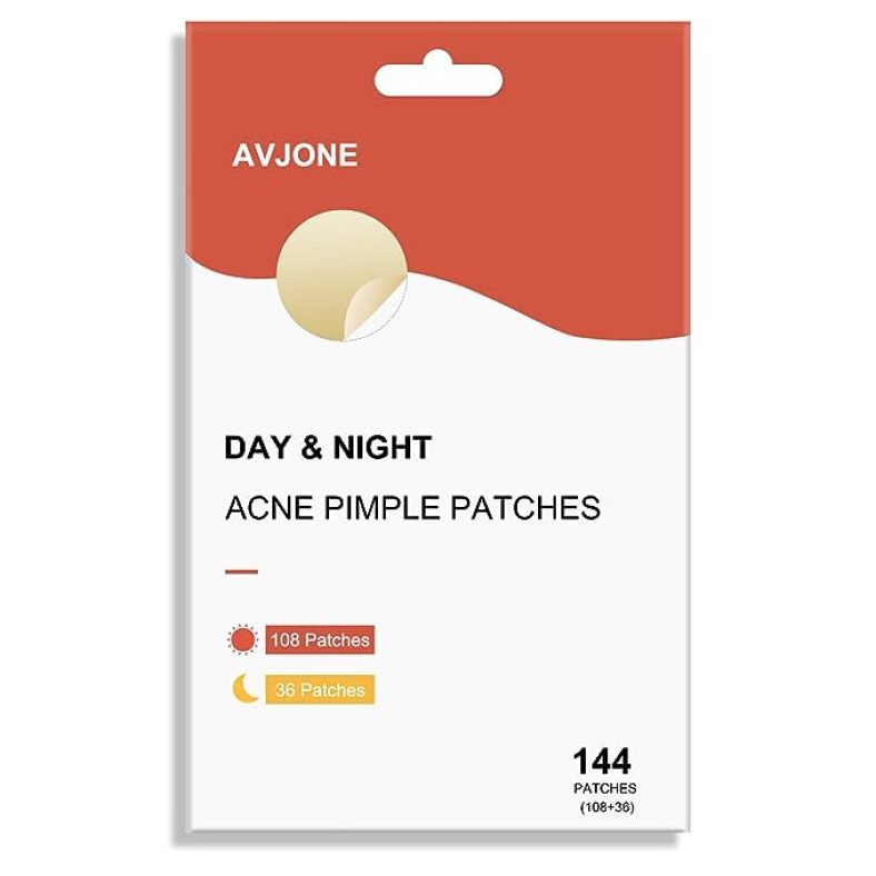 144 Ct Day and Night Hydrocolloid Acne Pimple Patch for Covering Zits and Blemishes