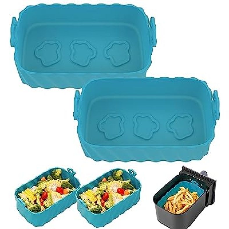 Katbite Parchment Paper Air Fryer Liners Reusable for Ninja Foodi Dual Air Fryer