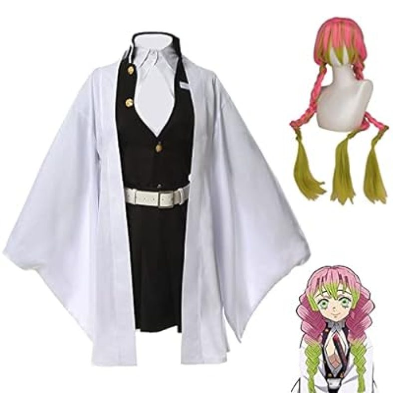Anime Cosplay Kimono Wig Set Halloween Party Costume Unisex