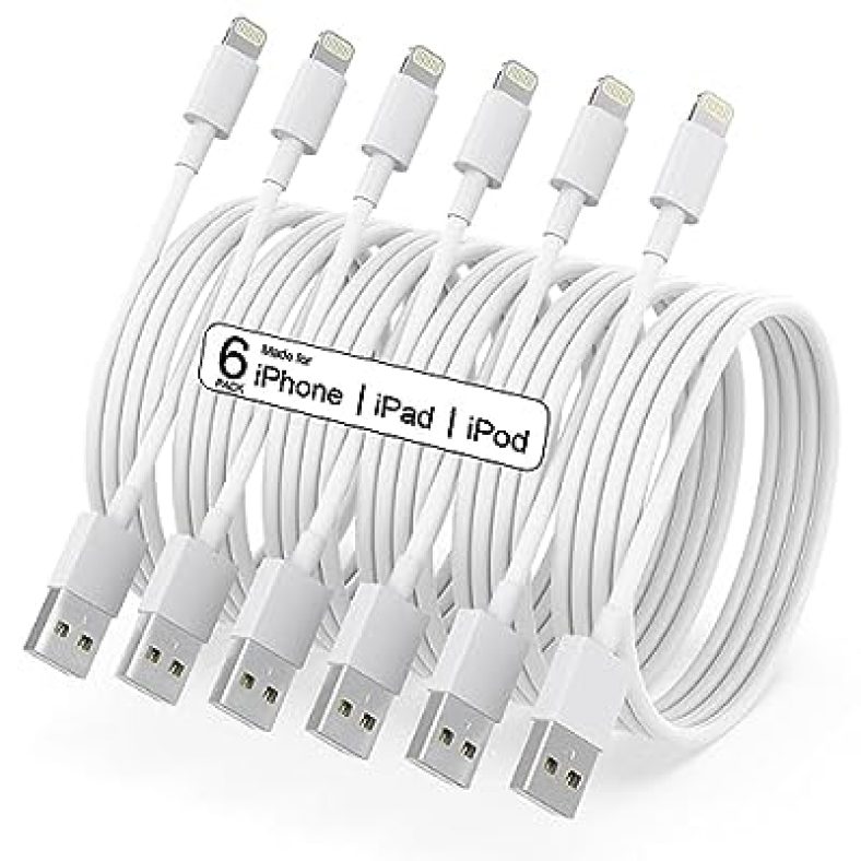 iPhone Charger[Apple MFi Certified] 6Pack?3/3/6/6/6/10 FT? Lightning Cable
