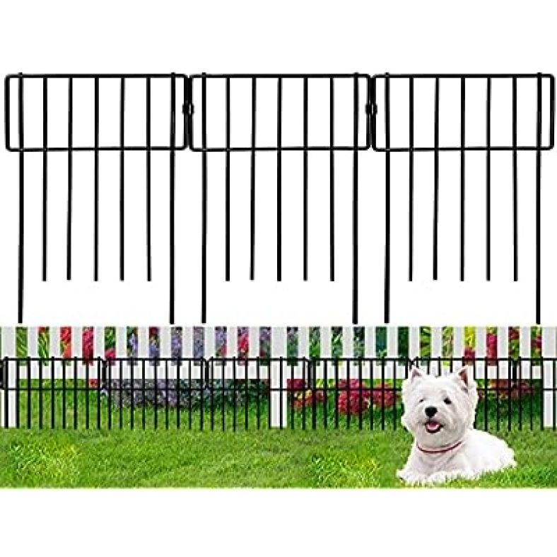 Garden Fence Animal Barrier Fence 10Pack, 17inx10ft No Dig Fence for Dogs Rabbits