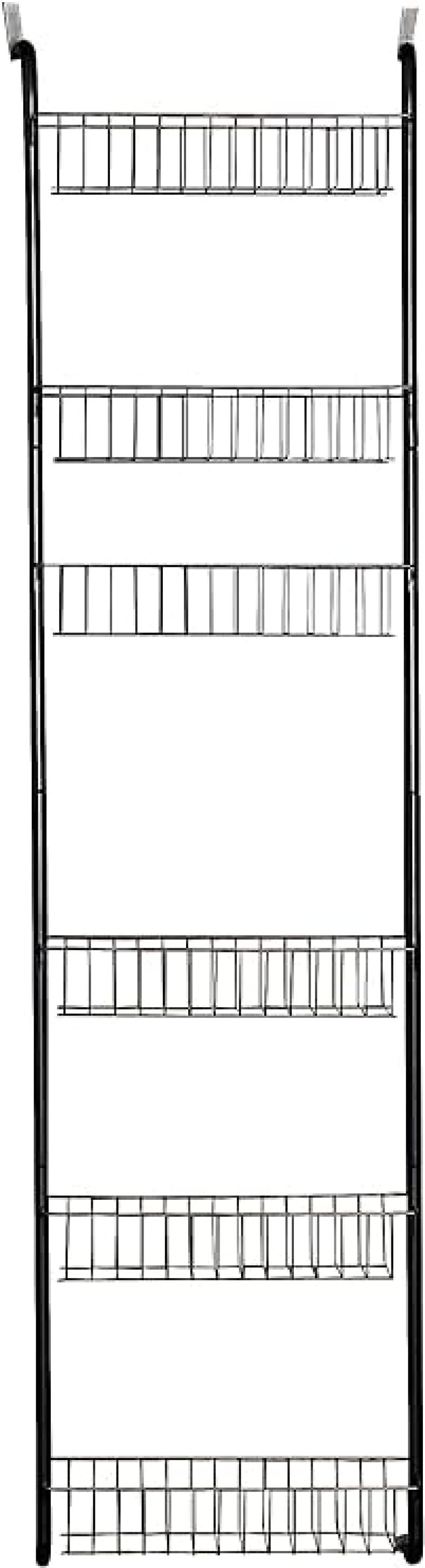 6-Tier Over The Door Pantry Organizer, Heavy-Duty Metal with 6 Baskets, Hanging Storage