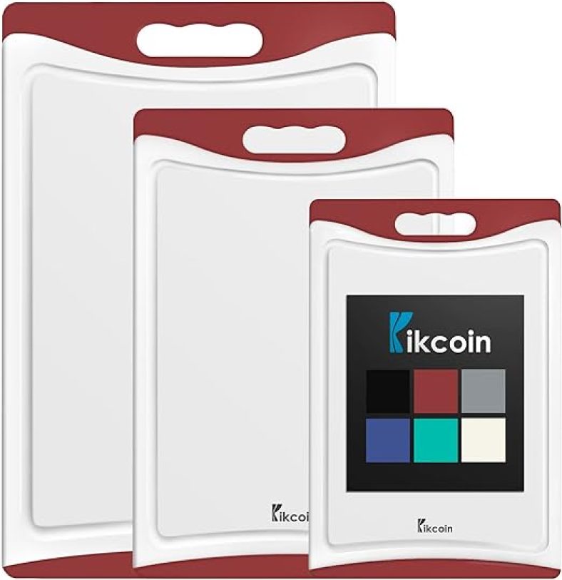 Cutting Boards for Kitchen, Extra Large Plastic Cutting Board Dishwasher Chopping Board Set of 3