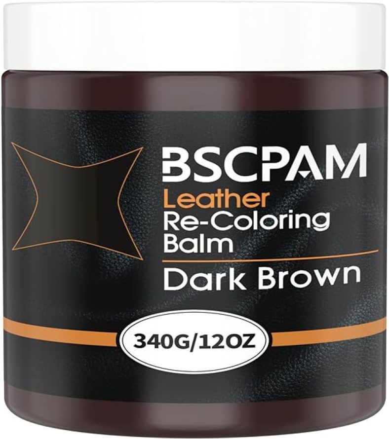 BSCPAM Leather Recoloring Balm 12oz  Leather Color Restorer for Couches