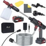 Cordless Pressure Washer, 680PSI Pressure Washer with Rechargeable 4000mAh Battery & Charger, 6-in-1 Nozzle
