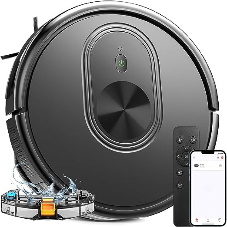 Robot Vacuum and Mop Combo, 3 in 1 Mopping Robotic Vacuum with Schedule, App/Bluetooth/Alexa