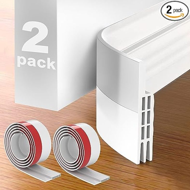 GroTheory 2 Pack Bottom of Door Draft Stopper, Weather Stripping Door Seal, Under Door Sweep