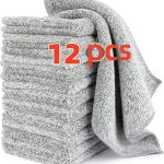 12pcs, Microfiber Cleaning Cloth, High Performance Ultra Absorbent Towels,11.8X11.8IN Soft