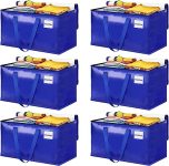 6pk Moving Bags, Storage Bags with Sturdy Handles and Heavy Duty Zippers, Storage Totes