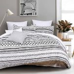 Washed Soft Duvet Cover Set Queen Size, 3 Piece Boho Paisley Printed Comforter Cover Set