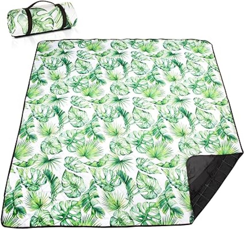 Extra Large(79 x 83) Picnic Blanket, 3-Layer Thicking Outdoor Camping Blanket