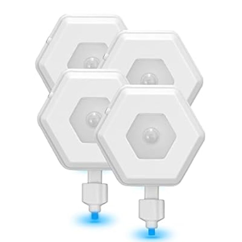 Toilet Night Light, Motion Sensor Activated LED Lamp, 8-Color Toilet Light up for Bathroom Decor,4 pack