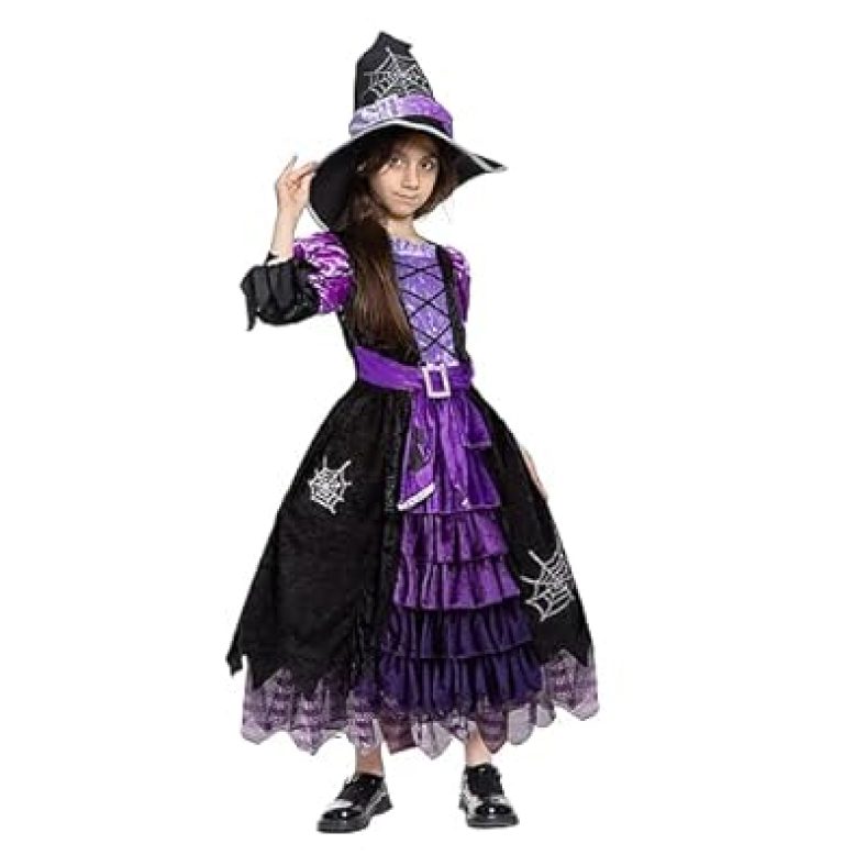Halloween Witch Costumes for Girls Cute Witch Costume Deluxe Set Kids