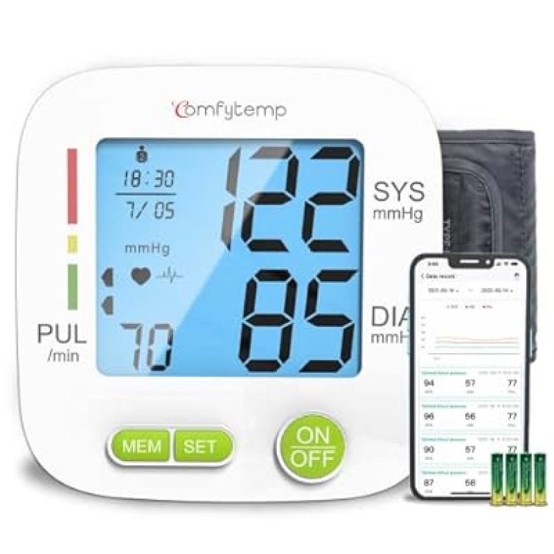 Comfytemp Blood Pressure Monitors for Home Use, Automatic Blood Pressure Machine with Large Cuff