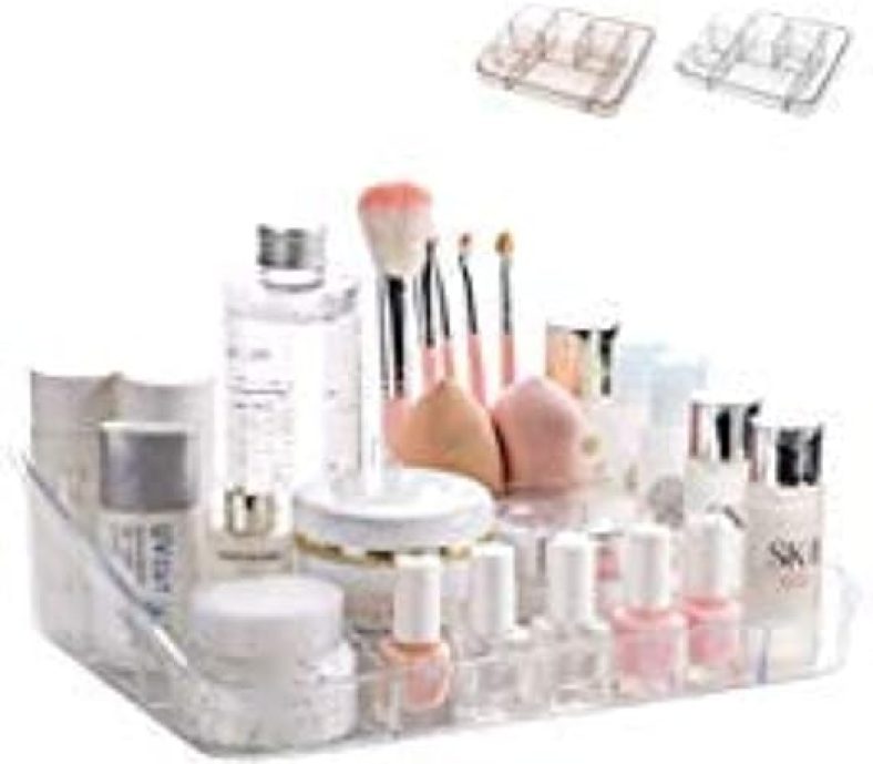 Makeup Tray Organizer Cosmetic Display Case Office Stationery Storage Holder Countertop Storage