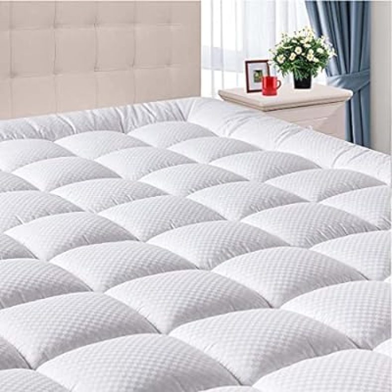 Twin XL Size Mattress Pad Cover Quilted Fitted Mattress Protector with Deep Pocket (8-21Inch)