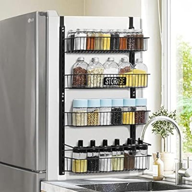 Spice Rack Organizer, 4 Tier Adjustable Fridge Organization and Storage