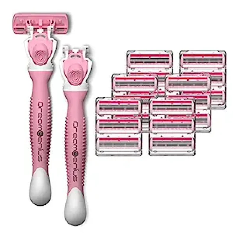 Women Shaving Razors 6-Blade Razors Includes 2 Handles & 19 Refills