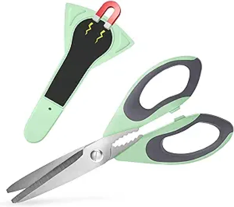 Ultra Sharp Kitchen Scissors with Magnetic Holder, Heavy Duty Kitchen Shears Meat Scissors