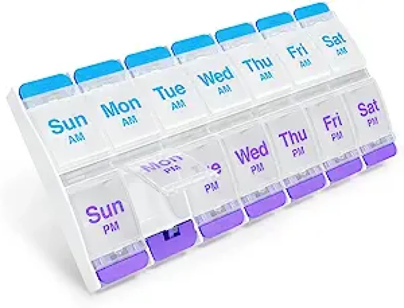 Ezy Dose Push Button 7-Day Pill Medicine Organizer