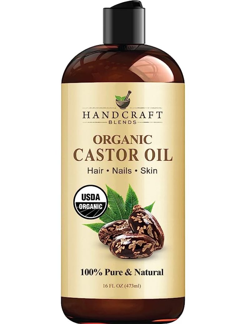 Handcraft Organic Castor Oil for Hair Growth, Eyelashes and Eyebrows 100% Pure and Natural