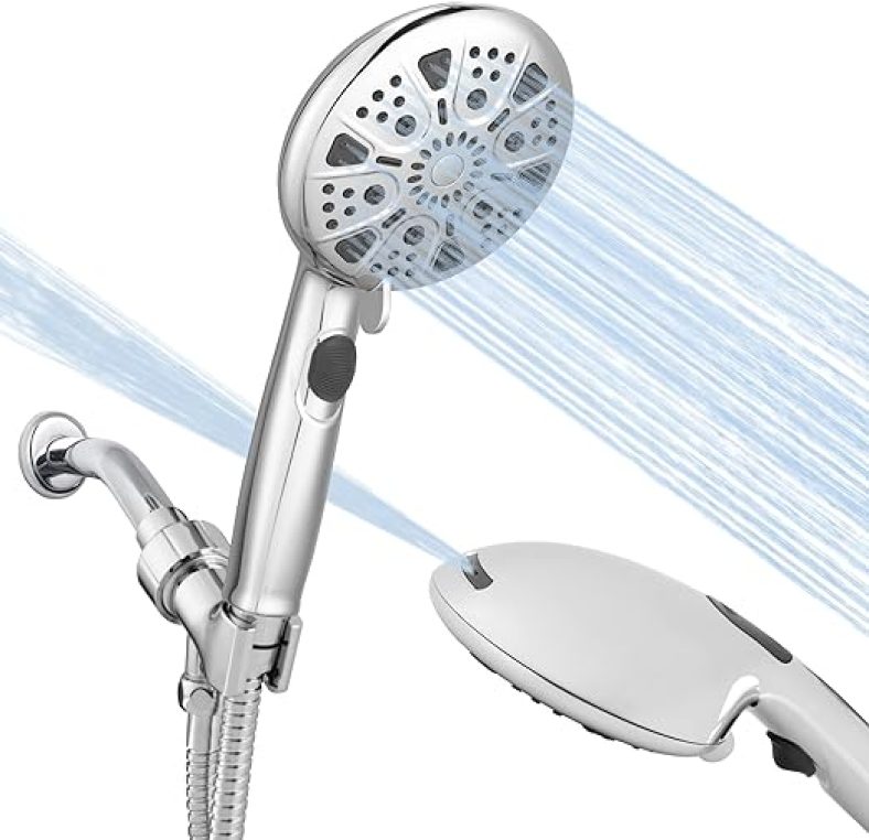 High Pressure Shower Head with handheld, 9 Setting Handheld Shower Head with Hose