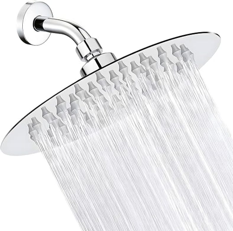 High Pressure Rainfall Shower Head, 6 Inches Showerhead with Perfect Adjustable Replacement