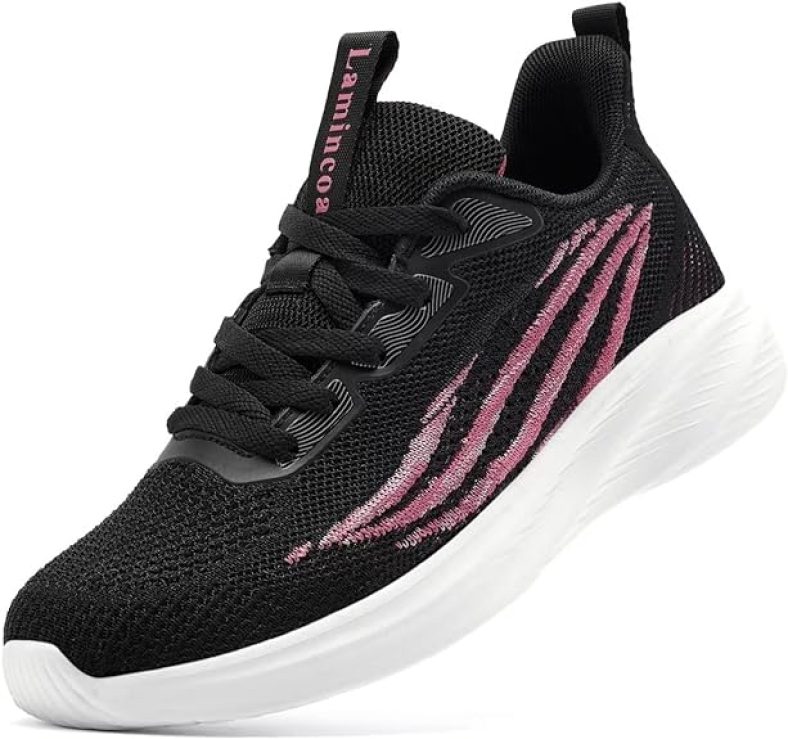 Womens Tennis Walking Shoes Slip On Lightweight Comfort Memory Foam Sneakers