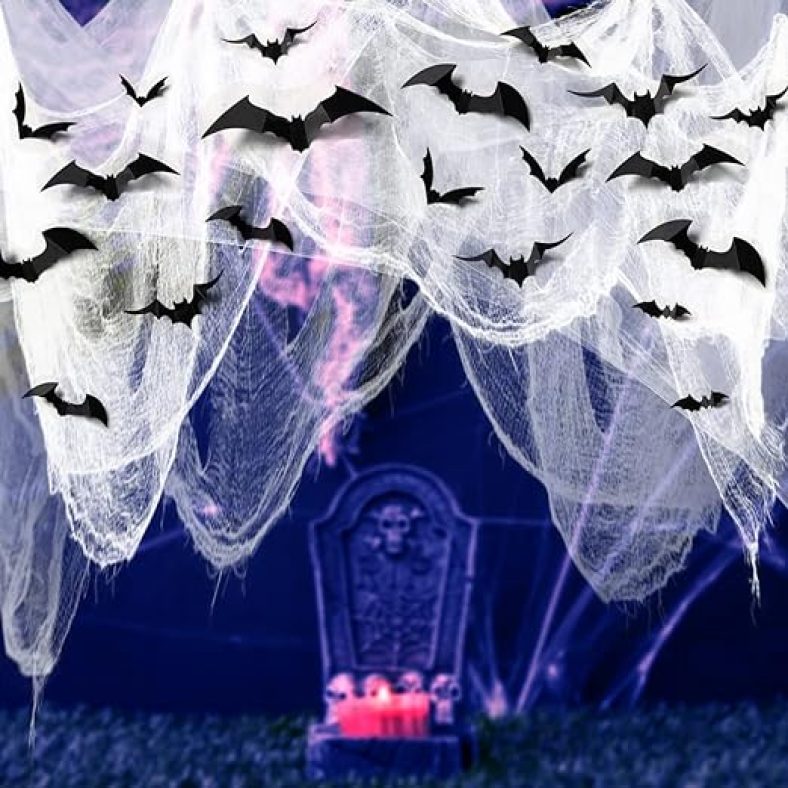 Halloween Creepy Cloth Fabric White 360 x 79 Inches Spooky Halloween Decorations Cheesecloth