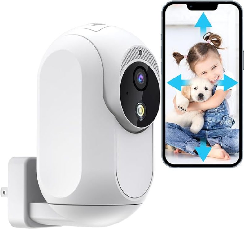 P Panoraxy AI 2K 3MP WiFi Security Indoor Camera, Wireless Plug in Camera
