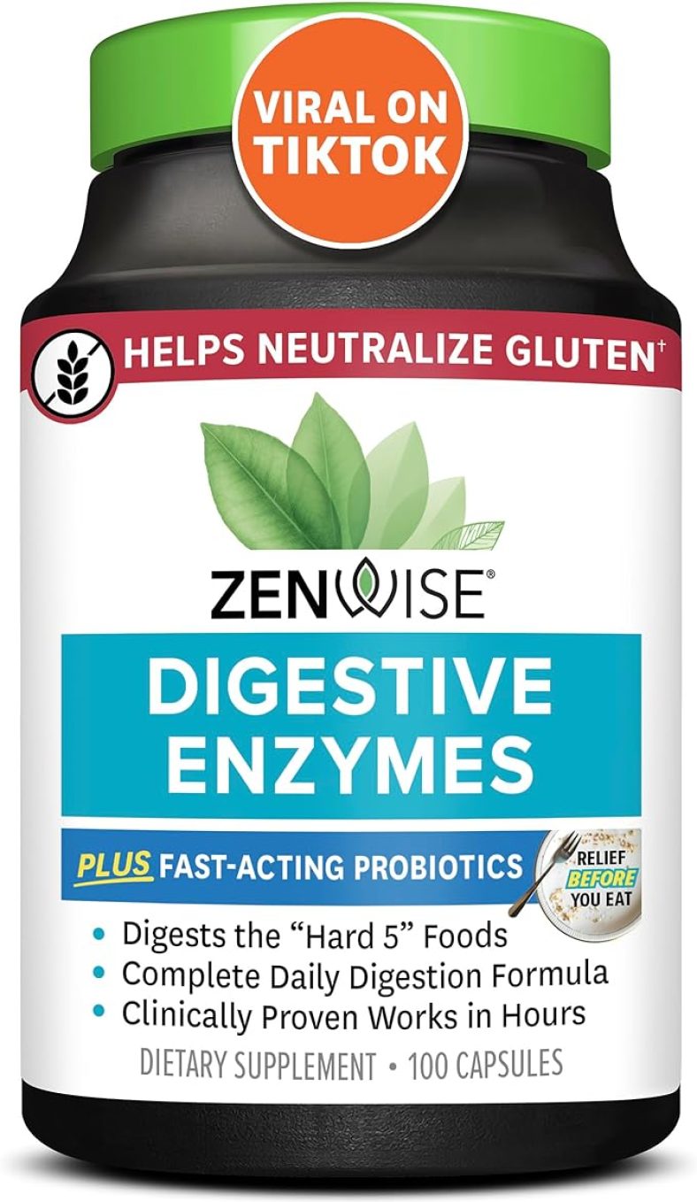 100Ct Zenwise Digestive Enzymes  Probiotic Multi Enzymes with Probiotics and Prebiotics