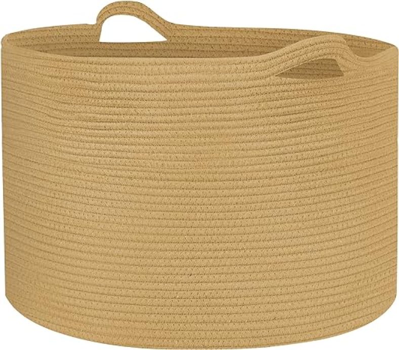 XXXL Large Blanket Basket Jumbo Woven Baskets for Storage Cotton Rope Baskets from