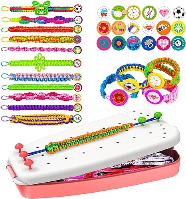 Friendship Bracelet Making Kit, Toys for 7 8 9 10 11 12 Year Old Girl Gift Ideas