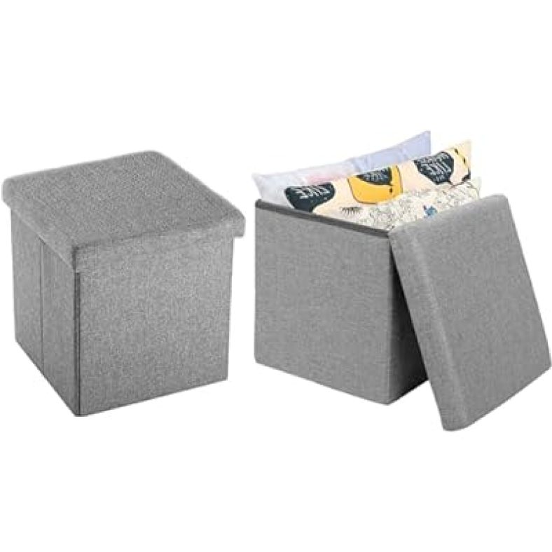 Ottoman Storage Ottoman Folding Home Foldable Storage 17 Inches