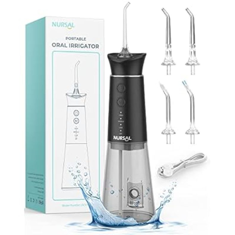 Water Dental Flosser Cordless with Magnetic Charging for Teeth Cleaning