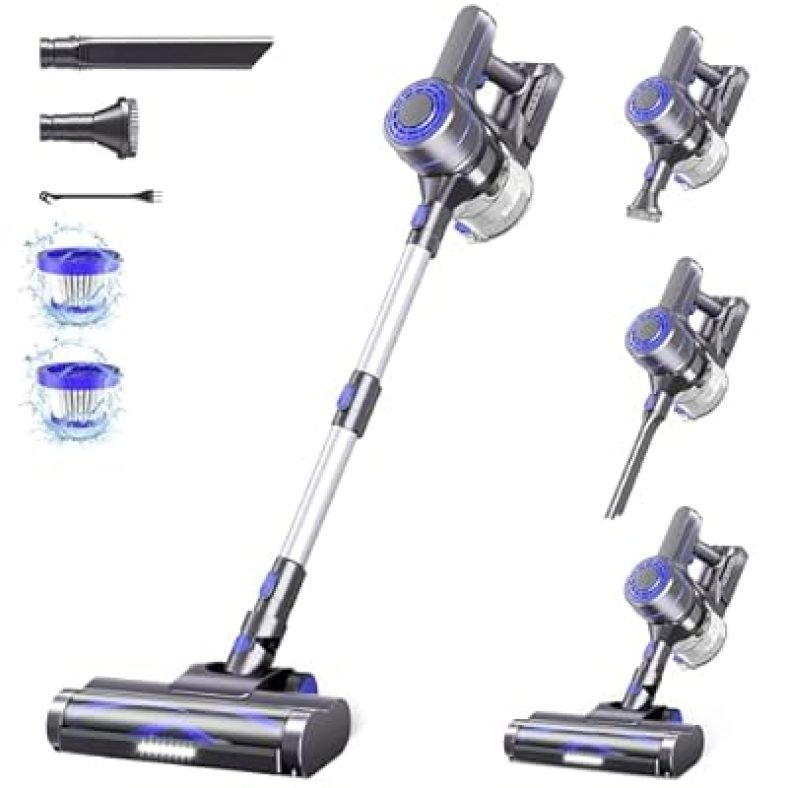 EICOBOT Cordless Vacuum Cleaner, 23Kpa Powerful Suction Vacuum