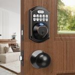 TE002K Fingerprint Door Lock Set  Keyless Entry Door Lock with Handle