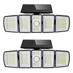 Solar Lights Outdoor 300 LED 7500K Motion Sensor Lights