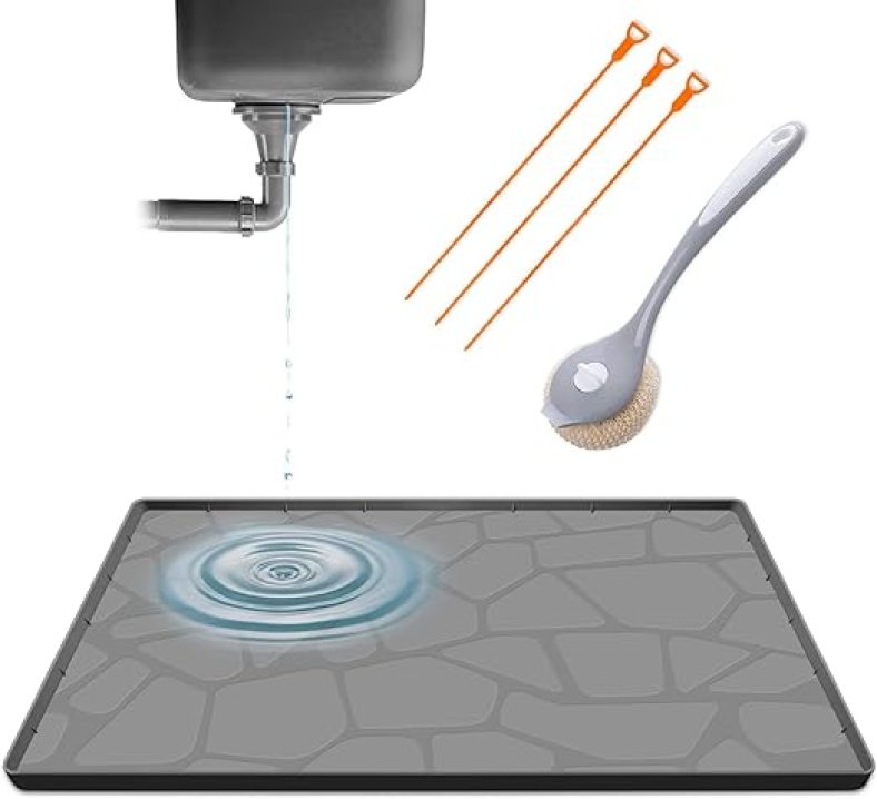 Under Sink Mats for Kitchen Waterproof, BBYUS Under Sink Mat 34? X 22?
