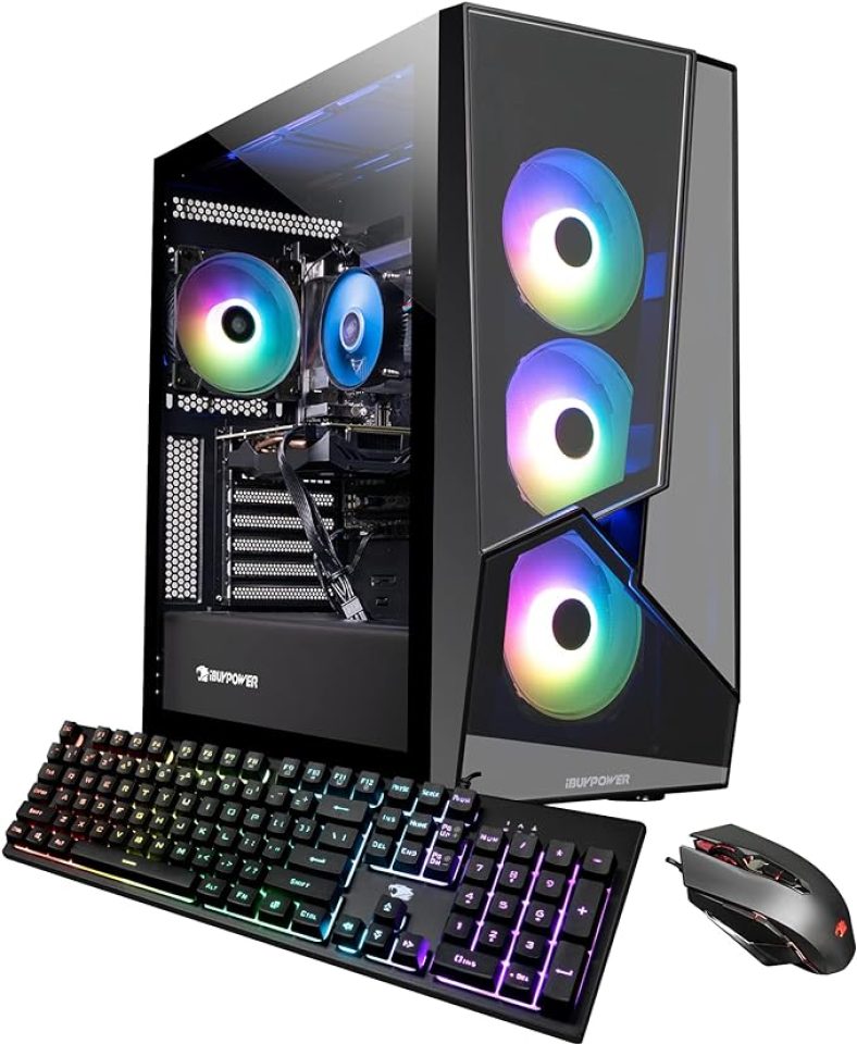 iBuyPower SlateMR Gaming PC Computer Desktop SlateMR 2130V2 (AMD Ryzen 5 4500 3.6 GHz