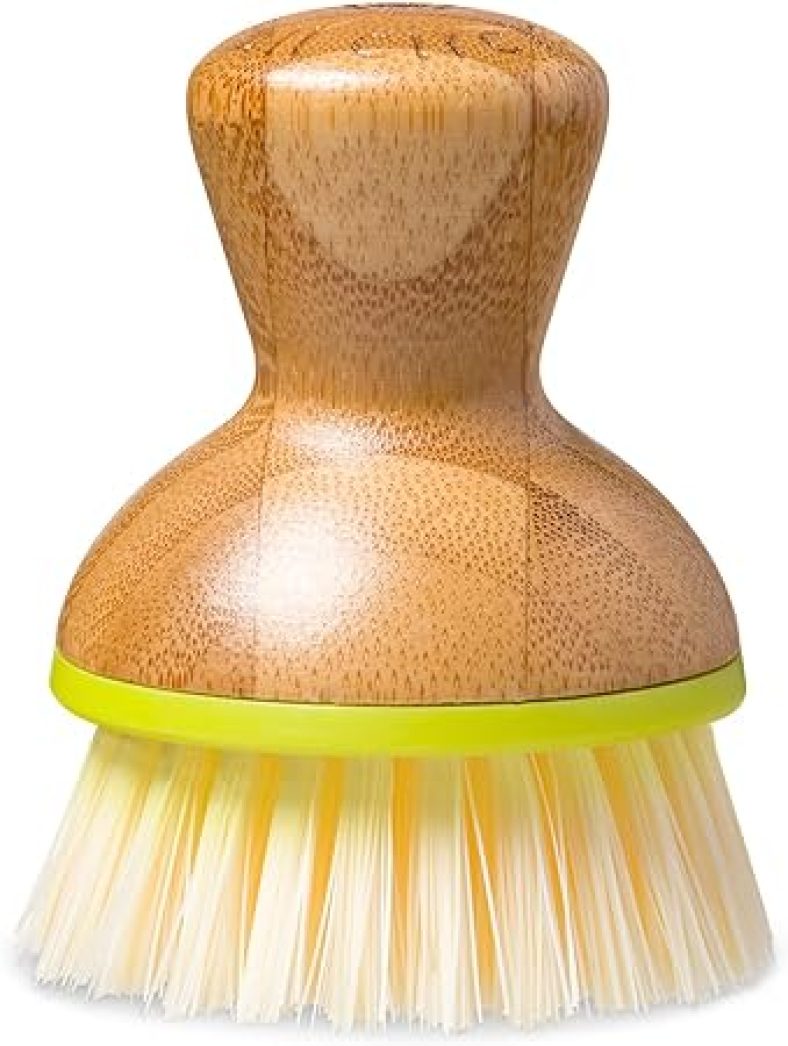 Full Circle Bubble Up Ergonomic Bamboo Handle, Dish Brush, Green