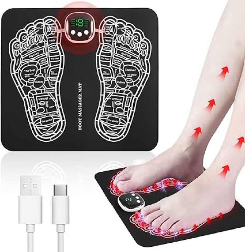 EMS Foot Massager Mat Foot Massager Pad Foldable Feet and Calves Massage Machine