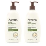 2pk Aveeno Daily Moisturizing Body Lotion with Soothing Prebiotic Oat 18Oz