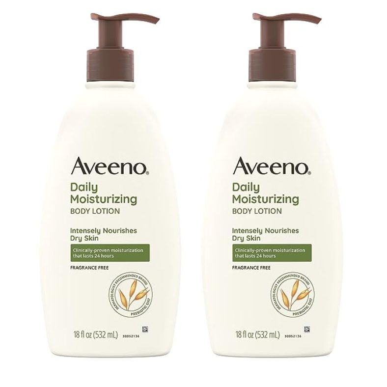 2pk Aveeno Daily Moisturizing Body Lotion with Soothing Prebiotic Oat 18Oz