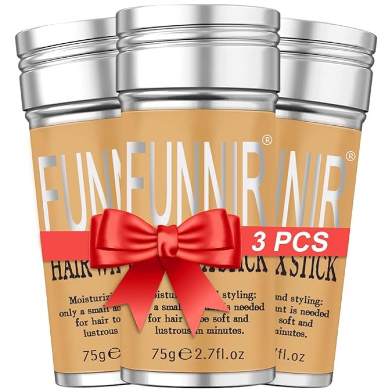 Hair Wax Stick (3 Pack) Wax Stick for Hair Slick Stick, Hair Wax Stick for Frizzy Hair Gel Stick Non-greasy