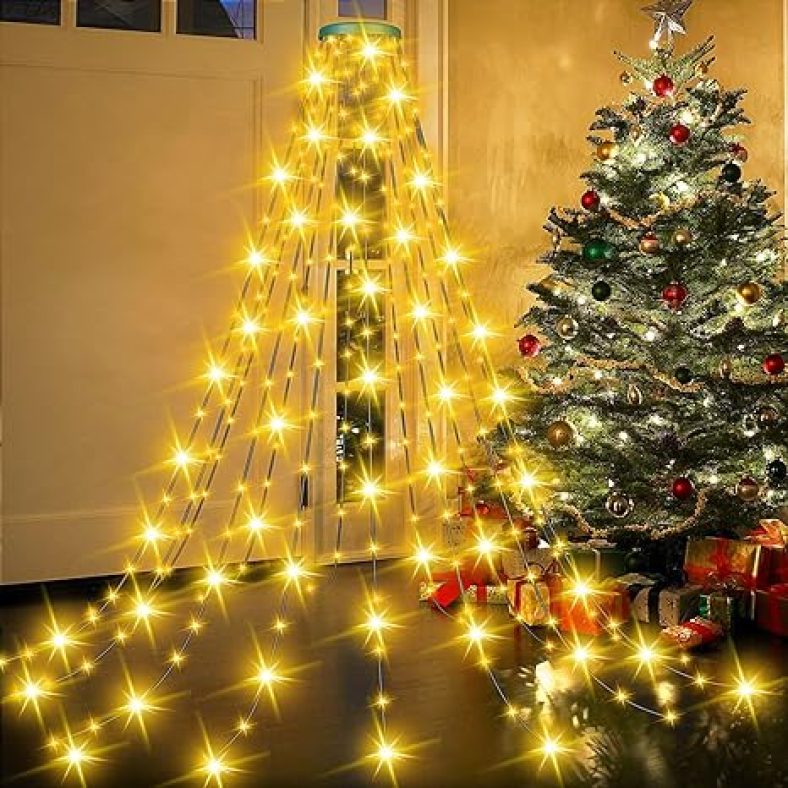 Christmas Tree Lights, 6.6 Feet 16 String Lights Christmas Decorations, 432 LEDs,8 Modes/Memory